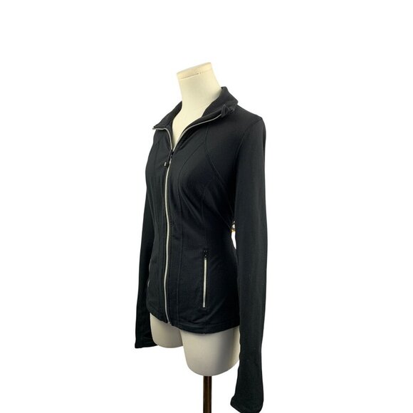 Lululemon Womens Ruffle Back Zip-Up Jacket Size S Black - Picture 3 of 6